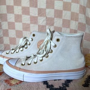 Suede off-white high top Converse All-Stars